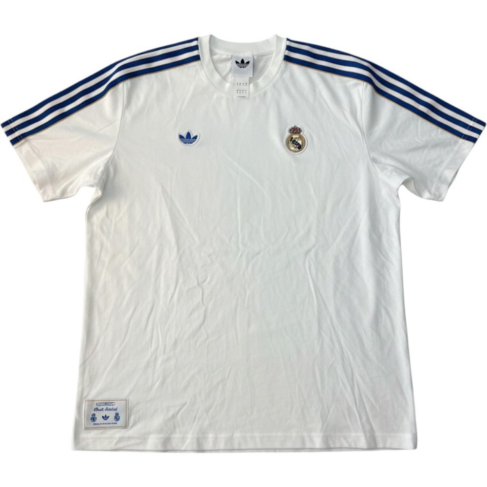 Adidas Originals Real Madrid Icon Tee White Embroidered Mens Medium NEW
